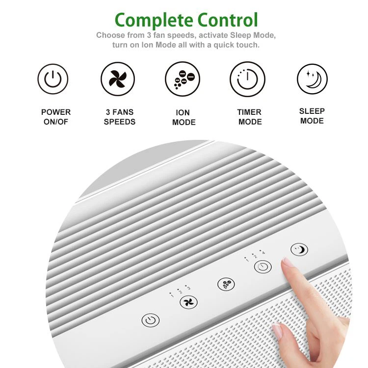 Home Air Purifier With H13 HEPA Filter, Filters 99.97% smoke, pollen, allergens, bacteria, molds and viruses 06