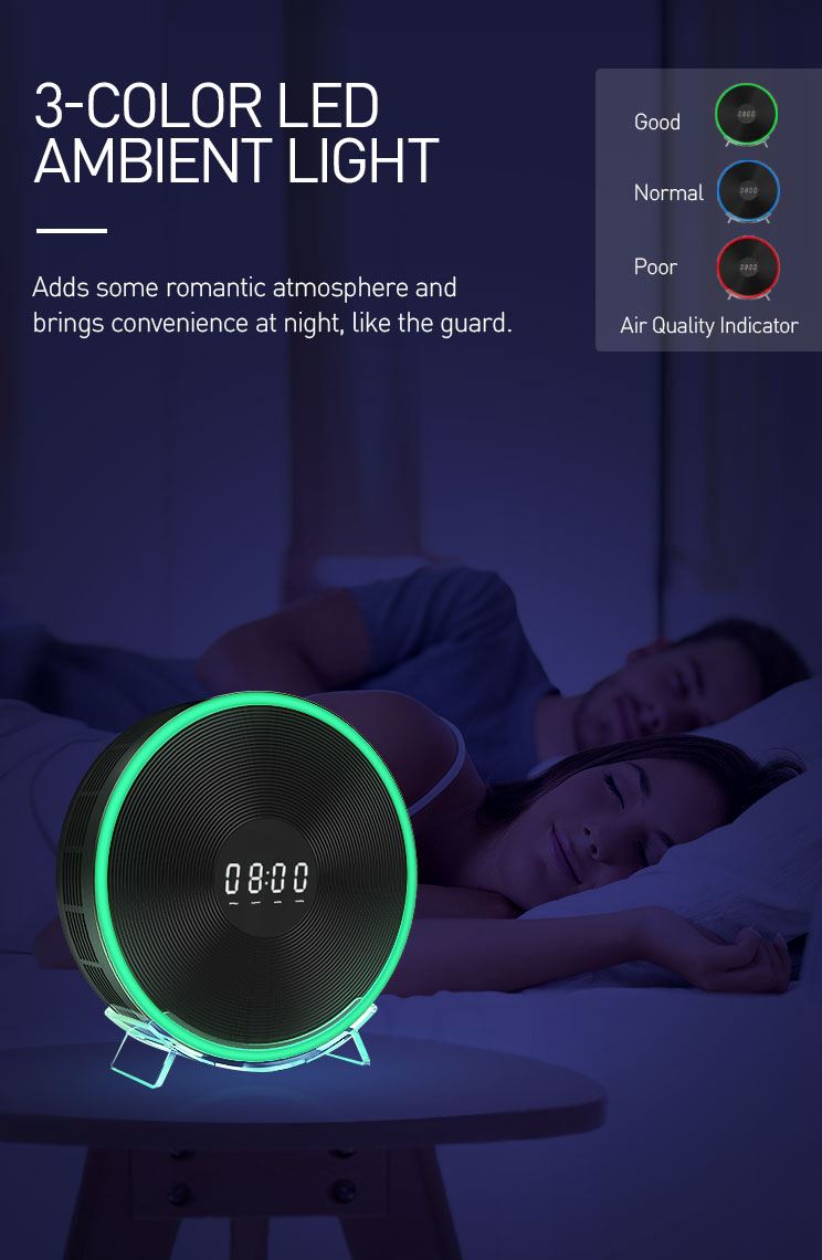 Personal Air Purifier With H13 HEPA Filter, Filters 99.97% Allergens, Pollen, Dust, Humidifier Function Effective Change Dry Air 06